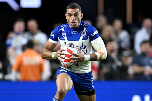 Bulldogs winger Marcelo Montoya was on the end of an altercation with Reed Mahoney off the field in Las Vegas. 