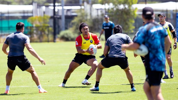 Naufahu Whyte at New Zealand training during the week.
