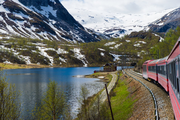 Train from Oslo to Bergen successful  Norway– a  world-class obstruction   journey.