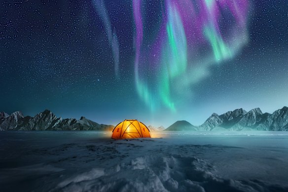 The  somewhat capricious northern lights.
