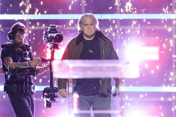 Bannon was not given a White House job in Trump’s second term but remains an influential figure in what he calls the “ultra MAGA right”.