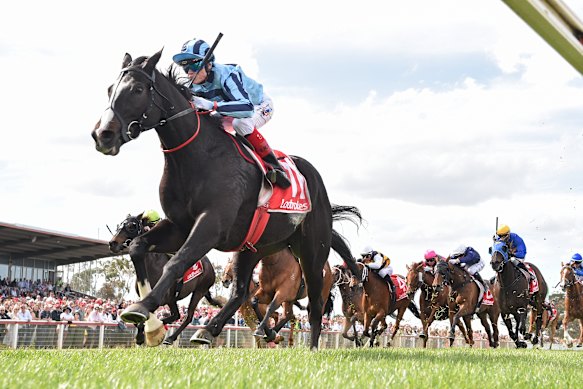Onesmoothoperator wins the Geelong Cup in 2024.