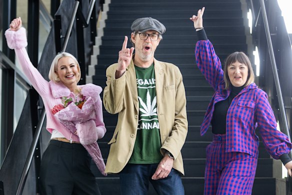 Animal Justice MP Georgie Purcell, and Legalise Cannabis MPs David Ettershank and Rachel Payne.
