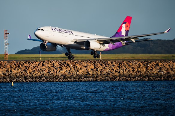 Hawaiian Airlines flies Airbus A330s from Sydney to Honolulu.