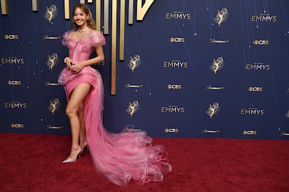 Lisa, resplendent in pink.