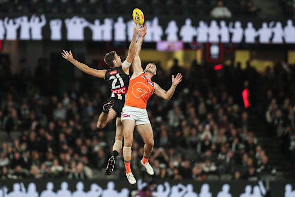 Oscar Steene impressed in the ruck on debut against Kieren Briggs.