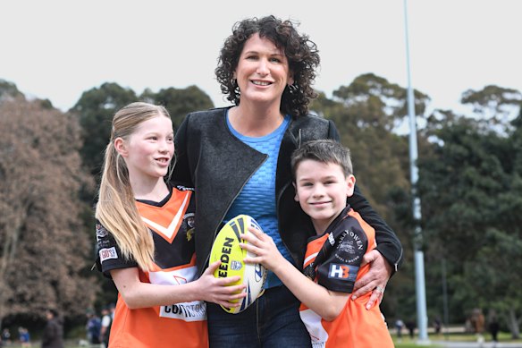 Melissa Donnelly with her children Ellie, 11, and George, 8.
