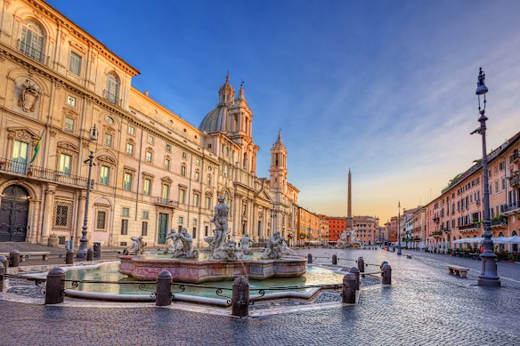 Piazza Navona, Rome. Italy is where Australians are most likely to experience theft and lose their passport.