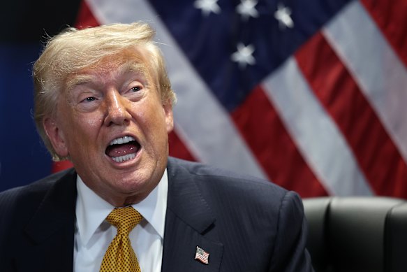 US President Donald Trump during the NATO Summit in Ankara, Turkey, on Wednesday.