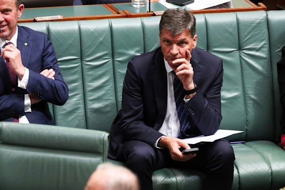 Angus Taylor didn’t muster much energy in Wednesday’s question time.