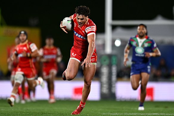 Herbie Farnworth pulls up injured on Friday night.