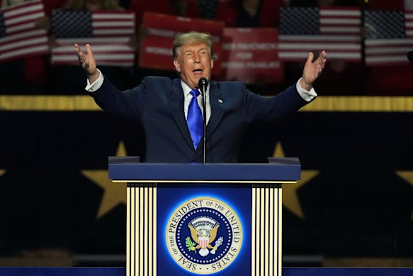 President Donald Trump speaks at the Republican convention in Dallas.