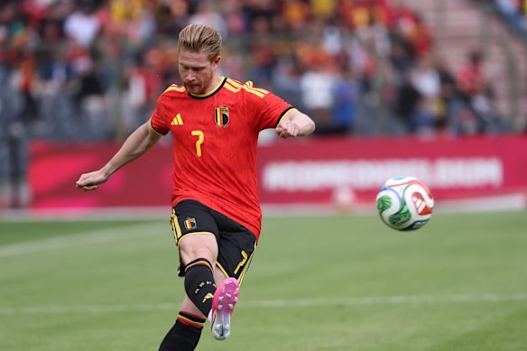 Belgium’s Kevin De Bruyne during a friendly against Tunisia earlier this month. 