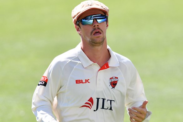 Travis Head leading South Australia in 2018.