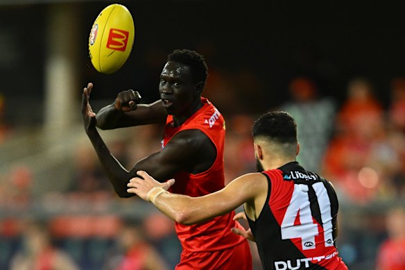 Mac Andrew is an intercepting weapon in defence for Gold Coast.