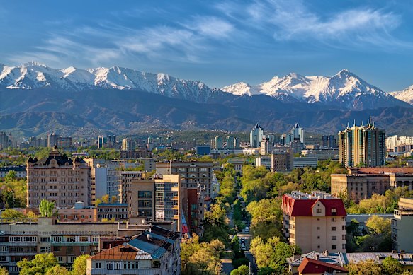 Almaty is a vibrant Kazakh city ringed by snow-capped peaks.
