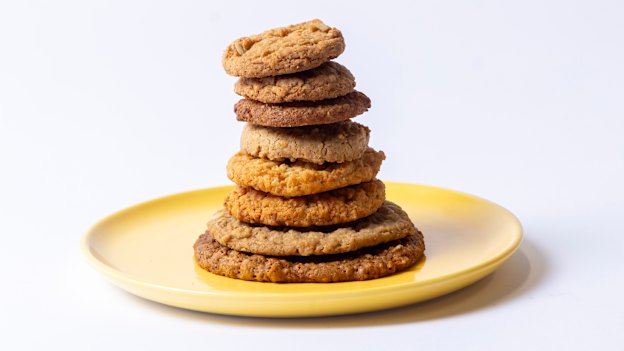 The leaning tower of all eight Anzac biscuits.