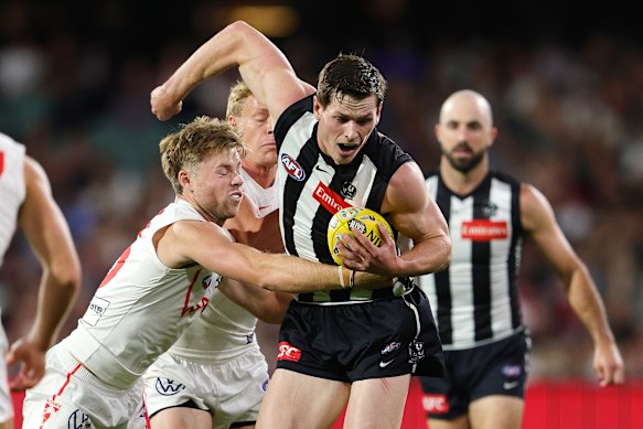 The Magpies’ Ned Long was strong in the contest.