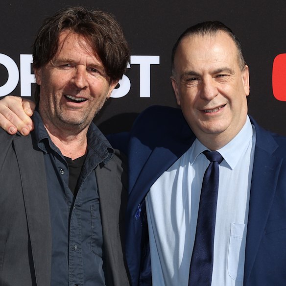 Polson with fellow board member Peter V’landys.