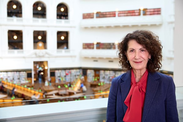 Christine Christian, president of Library Board Victoria, in the State Library.