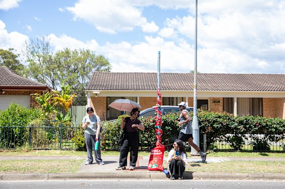 Sweltering Cities has decorated one of the many Blacktown bus stops without shelter to send a message to local MPs.