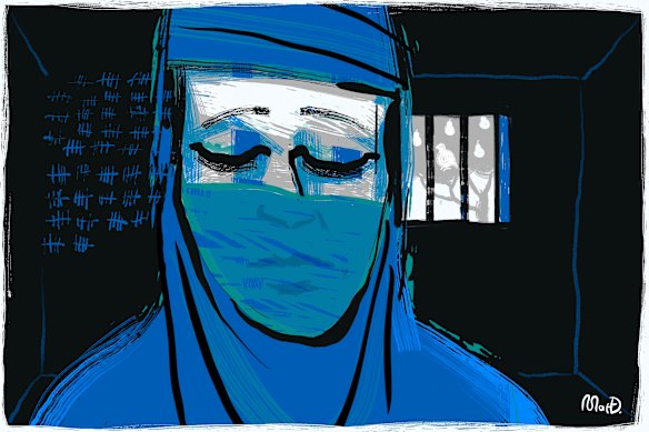 Some prisoners would mark the days off with scratches on the wall. 