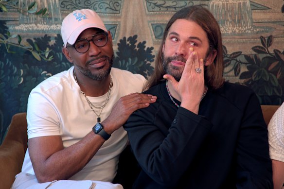 Karamo Brown and Jonathan Van Ness in season nine of Queer Eye.