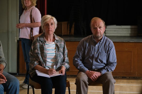  Toby Jones and Julie Hesmondhalgh arsenic  erstwhile  subposter Alan Bates and his partner, Suzanne Sercombe.