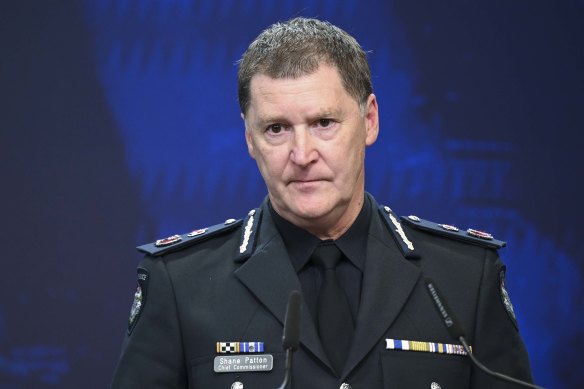 Victoria Police Chief Commissioner Shane Patton in December.