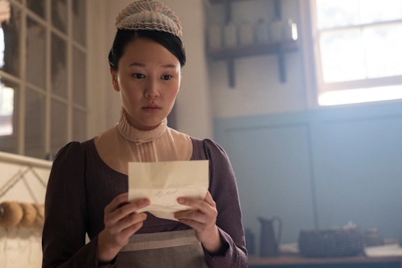 Yerin Ha’s Sophie Baek is a maid in Bridgerton’s retelling of Cinderella.
