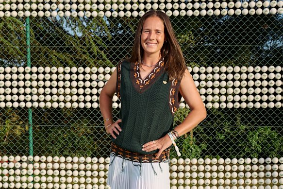 Daria Kasatkina at the adidas clubhouse before Wimbledon.