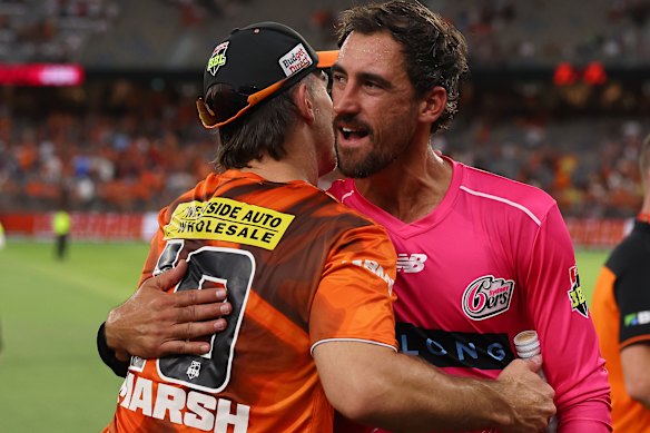 Starc after the last Scorchers match - five days ago.