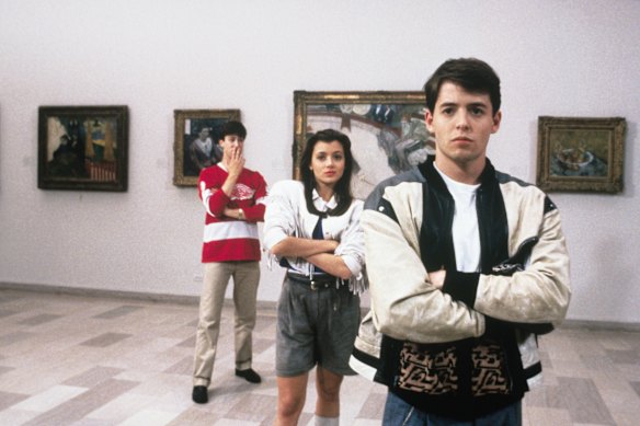 Allan Ruck, Mia Sara and Matthew Broderick in teen classic <i>Ferris Bueller’s Day Off</i>.