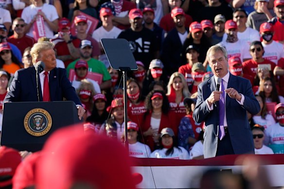 Farage has long been keen to play up his close relationship with Donald Trump.