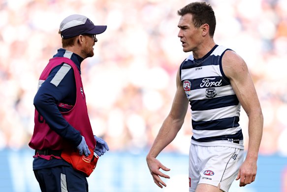 Jeremy Cameron’s injury was a blow to the club’s premiership chances. But should he have been subbed out on Saturday?