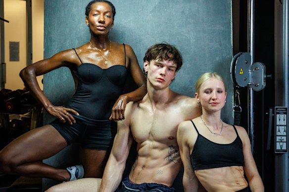 The Australian Ballet. Copland Ballet Dance Episodes dancers (from left) Precious Adams, Jeremy Hargreaves and Riley Lapham.