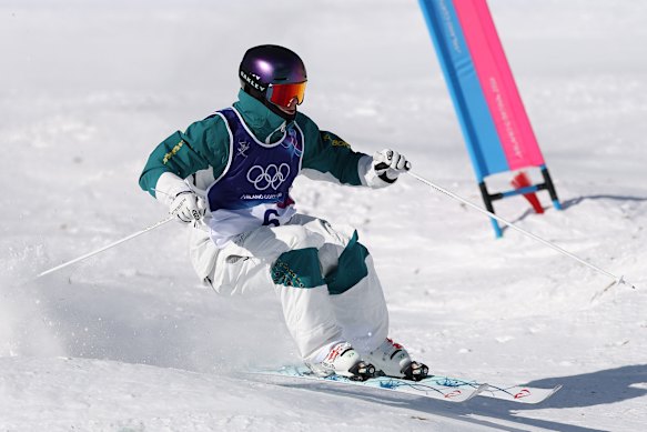 Matt Graham in the men’s dual moguls.