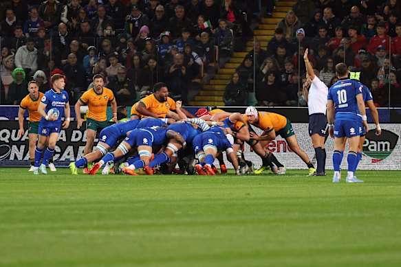 Error-prone Australia came up short against the Italians in Udine.
