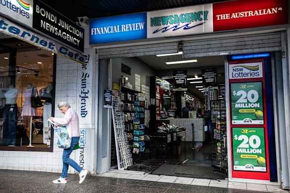 Bondi Junction Newsagency & Internet Cafe sold the Powerball ticket to the mystery $100 million winner.