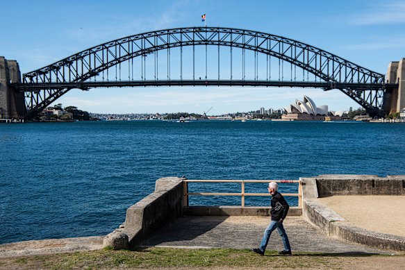 Blues Point Park is a popular viewing spot for revellers to watch Sydney’s famous New Year’s Eve fireworks.