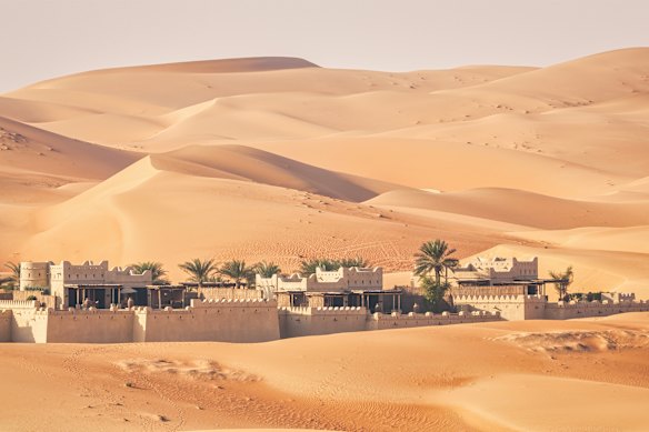 An oasis in the Empty Quarter, Abu Dhabi.