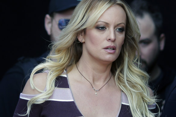 Stormy Daniels and astatine  slightest  2  erstwhile  Trump aides person  met with prosecutors successful  caller    weeks.
