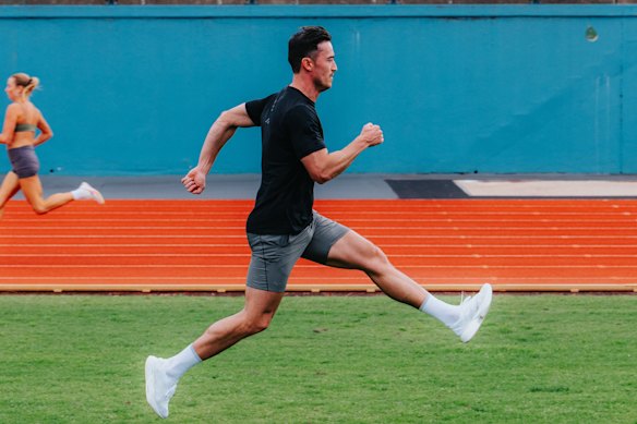 Nick Timmings training in Sydney ahead of his Olympic qualifying campaign.