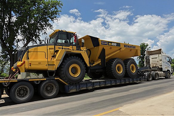 Mining fleet arriving on site at Lindian Resources’ Kangankunde rare earths project in Malawi.