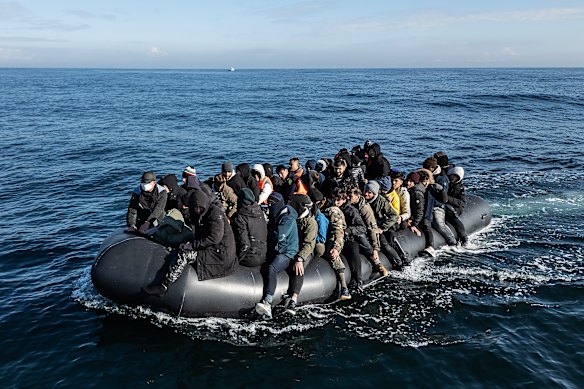 Boats are crossing the Channel weekly.