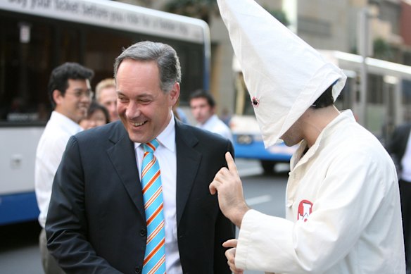 Former NSW premier Morris Iemma with Chas Licciardello in 2007.