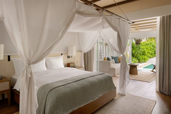Interiors are muted and earthy.