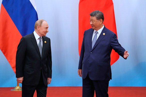 Russian President Vladimir Putin and Chinese President Xi Jinping. 