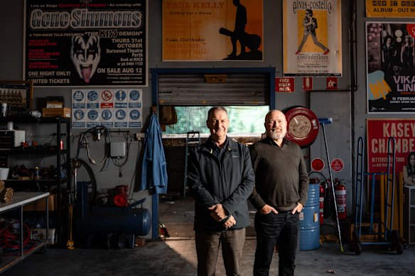 Rock Posters founder John D’Aquino and general manager Marcus Seal are opening the Melbourne institution to the public for the first time.