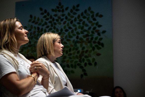 Victorian Opposition Leader Jess Wilson (right) at the event in Caulfield North.